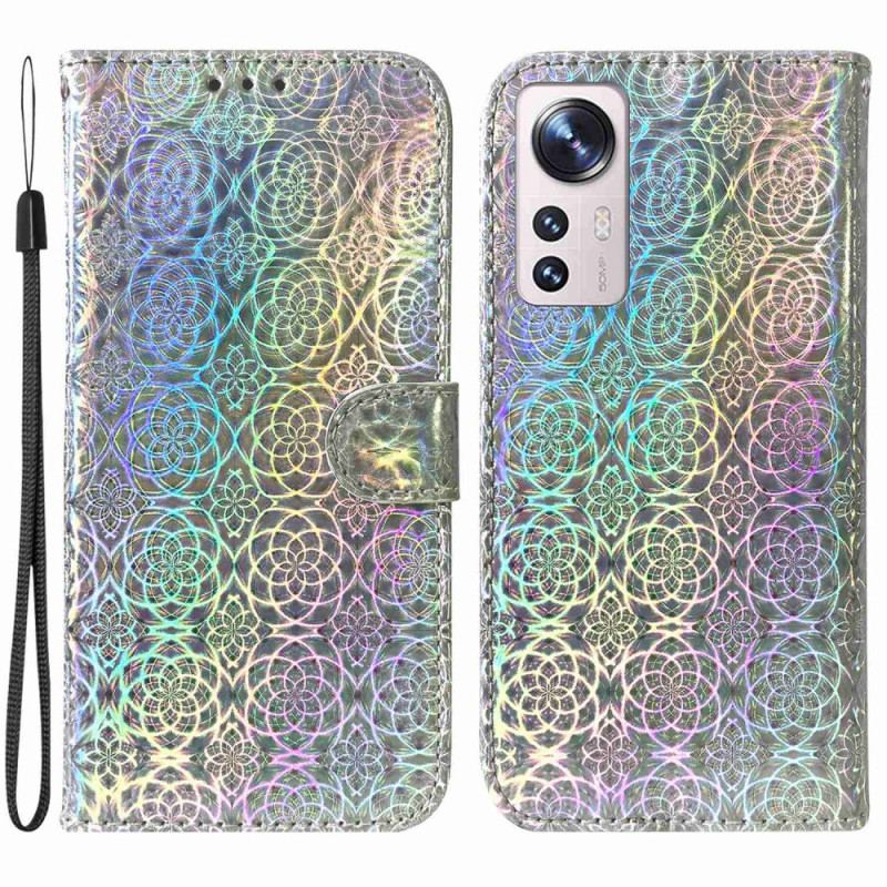 Capa De Couro Para Xiaomi 12 / 12X Estilo Discoteca