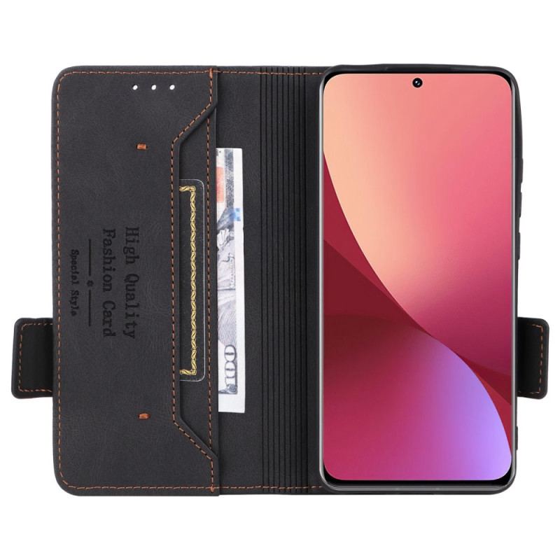 Capa De Couro Para Xiaomi 12 / 12X Estilo Retrô