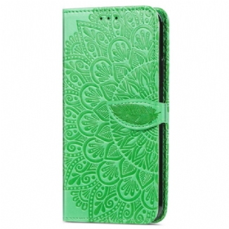 Capa De Couro Para Xiaomi 12 / 12X Folhas Tribais