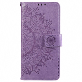 Capa Em Pele Para Xiaomi 12 / 12X Mandala Do Sol