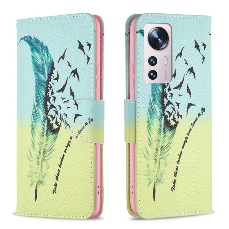 Capa Flip Para Xiaomi 12 / 12X Aprender A Voar