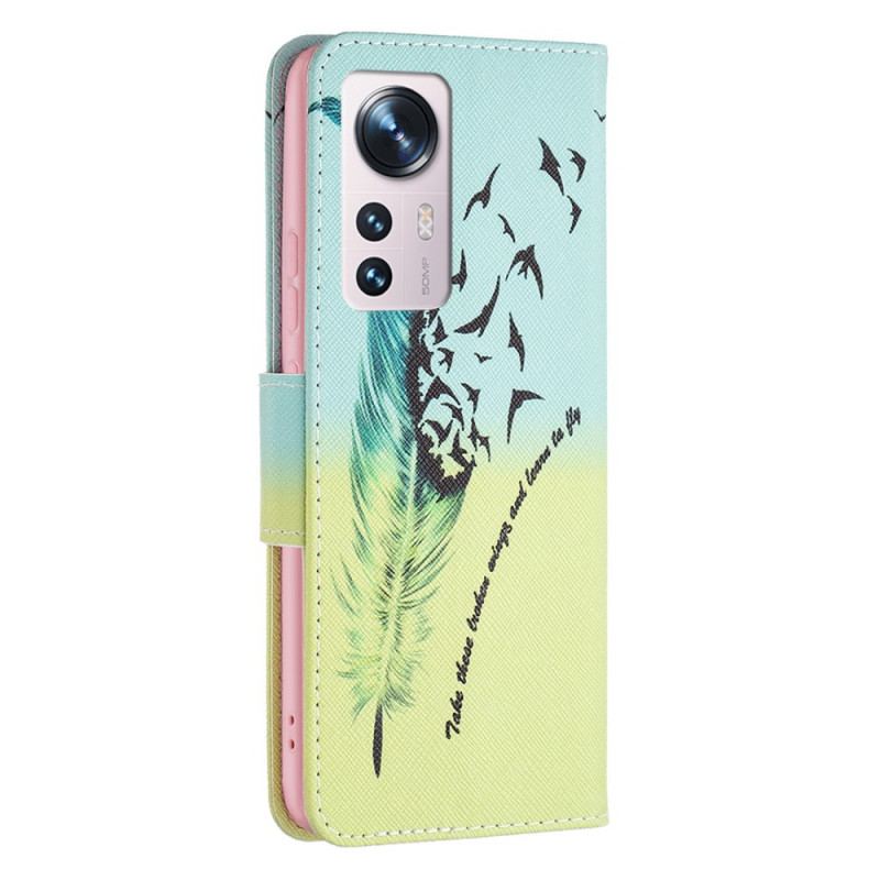 Capa Flip Para Xiaomi 12 / 12X Aprender A Voar