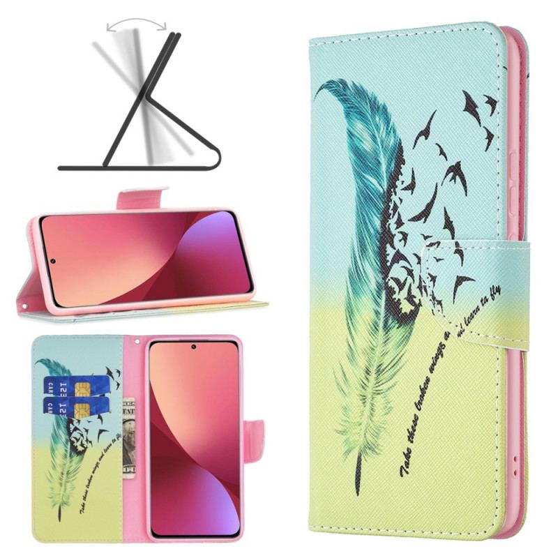 Capa Flip Para Xiaomi 12 / 12X Aprender A Voar