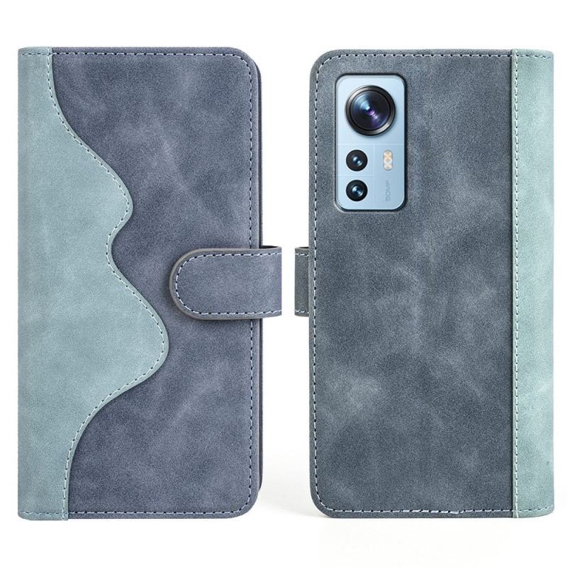 Capa Flip Para Xiaomi 12 / 12X Arte Bicolor