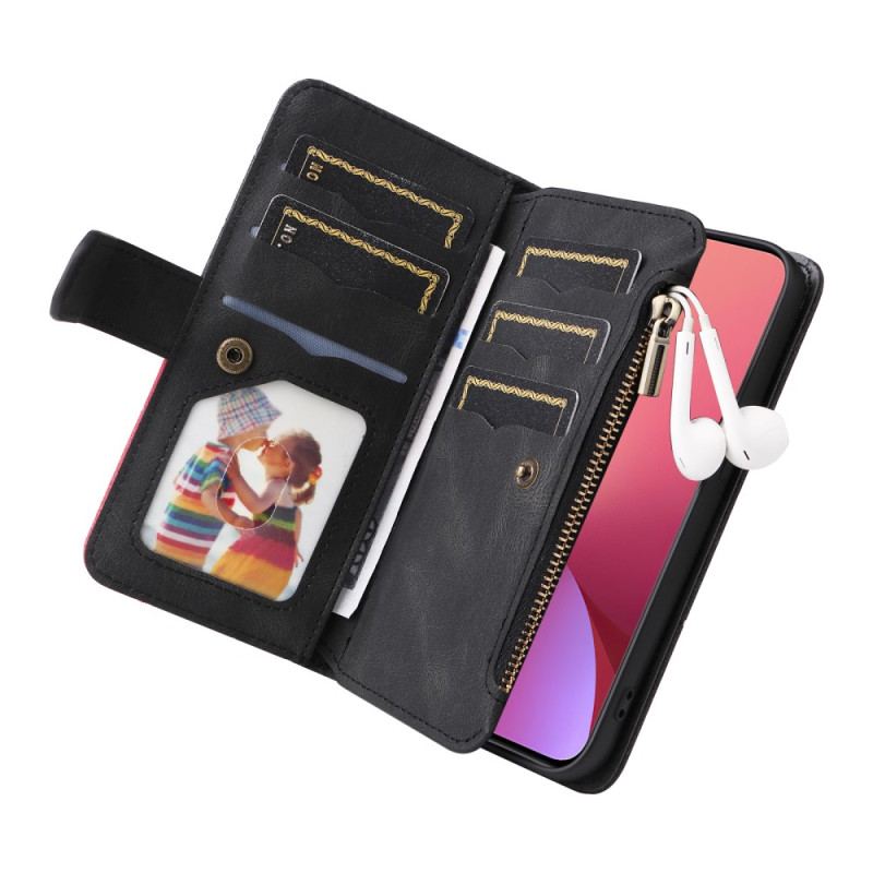 Capa Flip Para Xiaomi 12 / 12X Bicolor Com Porta Moedas