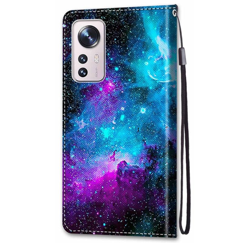 Capa Flip Para Xiaomi 12 / 12X Céu Cósmico