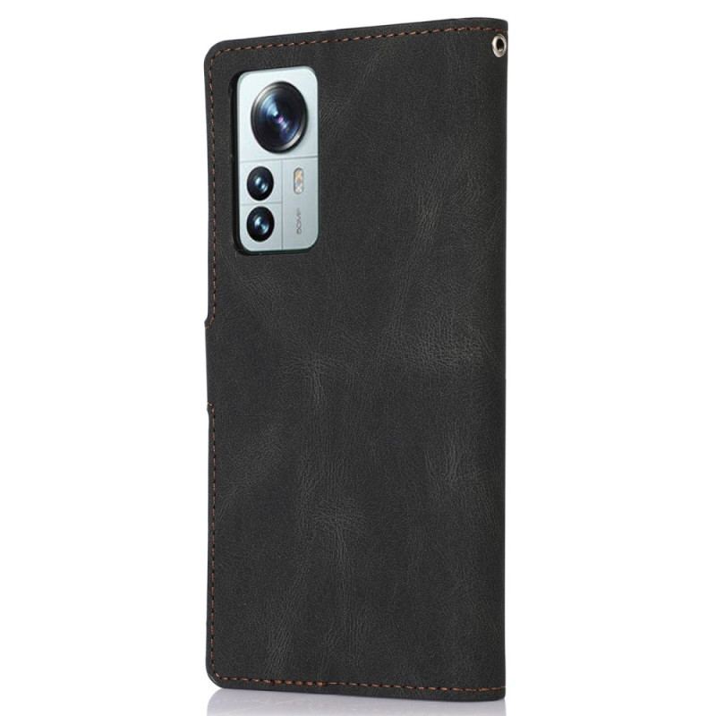 Capa Flip Para Xiaomi 12 / 12X Clássico Retrô