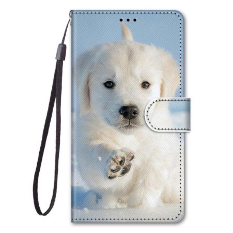 Capa Flip Para Xiaomi 12 / 12X De Cordão Filhote De Cachorro Fio Dental