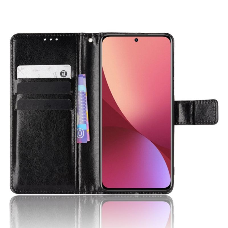 Capa Flip Para Xiaomi 12 / 12X Couro Falso Chamativo