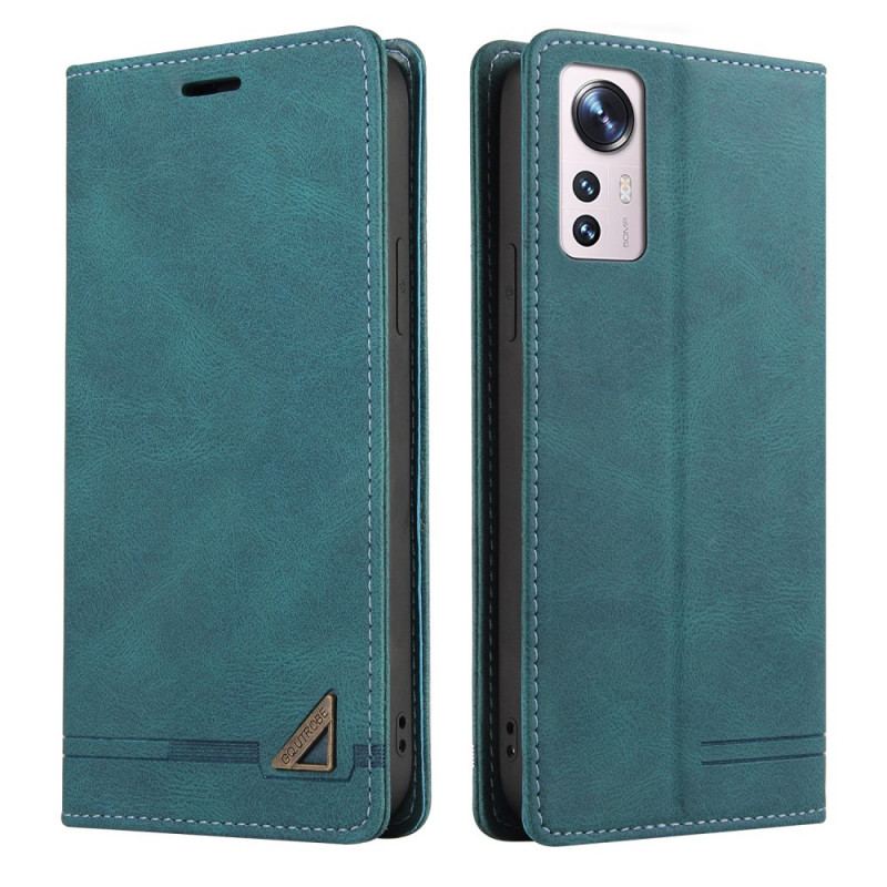 Capa Flip Para Xiaomi 12 / 12X Couro Sintético Gq.utrobe