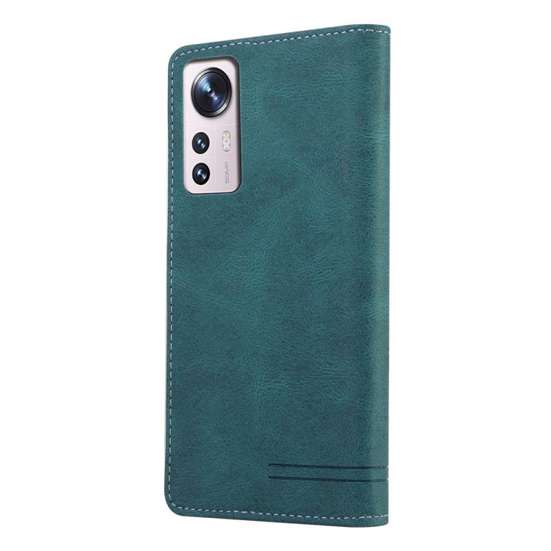 Capa Flip Para Xiaomi 12 / 12X Couro Sintético Gq.utrobe