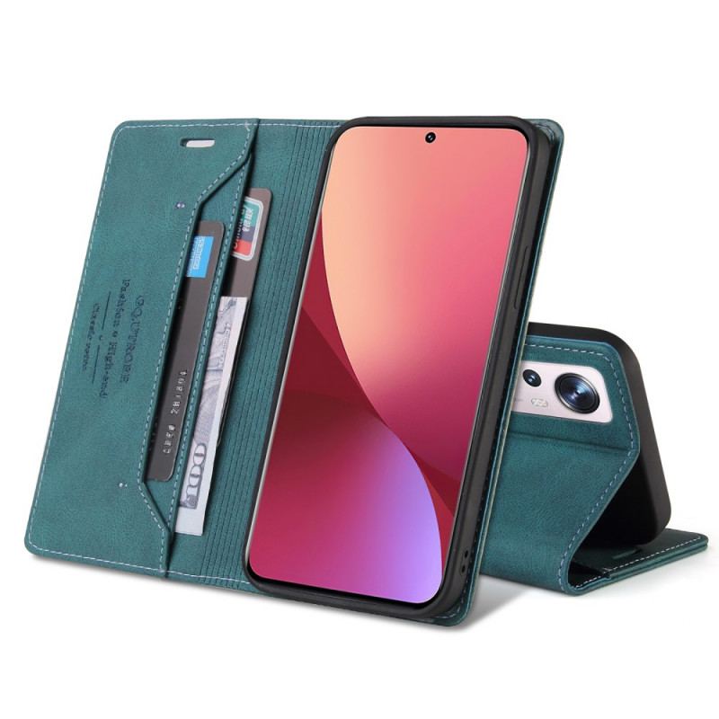 Capa Flip Para Xiaomi 12 / 12X Couro Sintético Gq.utrobe