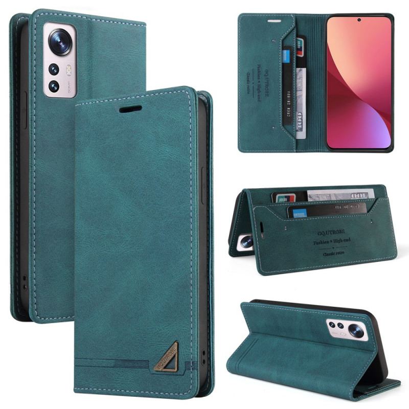 Capa Flip Para Xiaomi 12 / 12X Couro Sintético Gq.utrobe