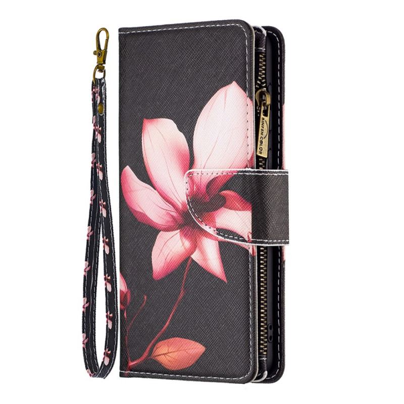 Capa Folio Para Xiaomi 12 / 12X Bolso Com Zíper Flor