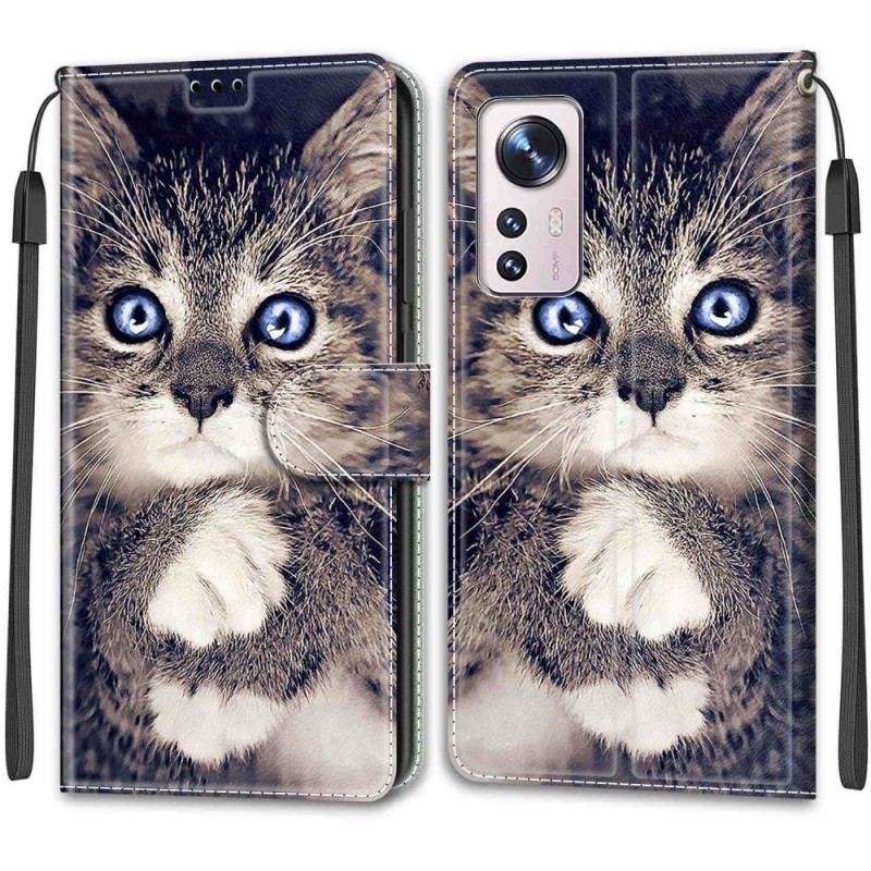 Capa Folio Para Xiaomi 12 / 12X De Cordão Gatos Gatos Thong Cats