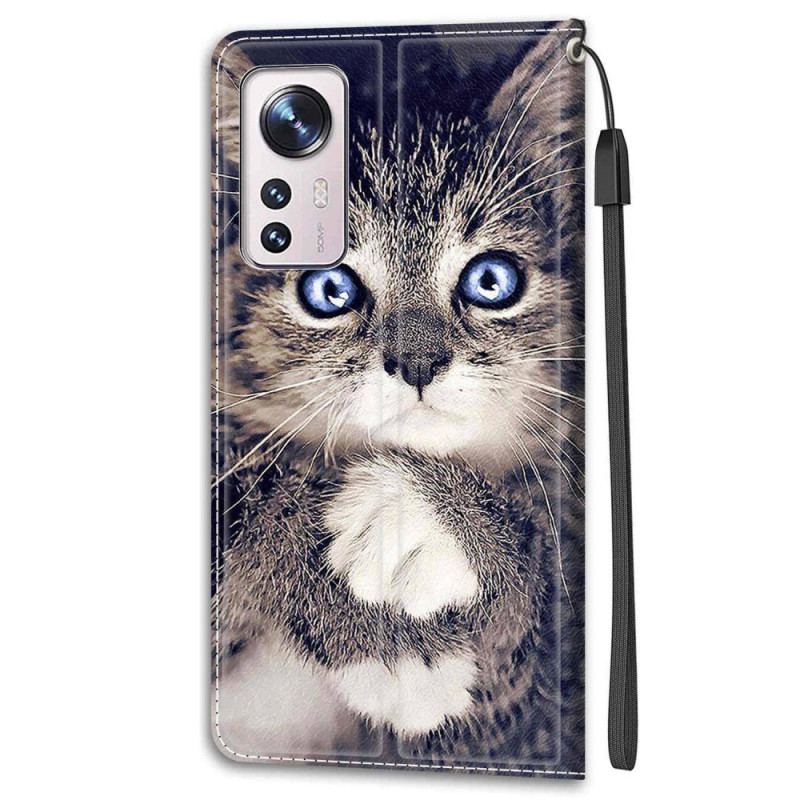 Capa Folio Para Xiaomi 12 / 12X De Cordão Gatos Gatos Thong Cats