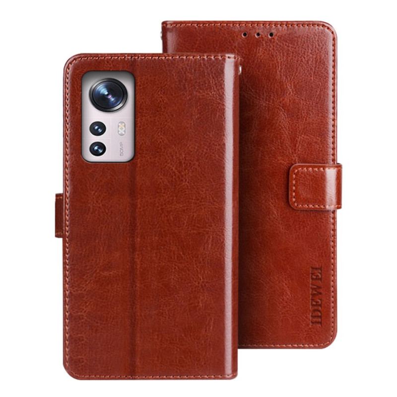 Capa Folio Para Xiaomi 12 / 12X Imitação De Couro Idewei