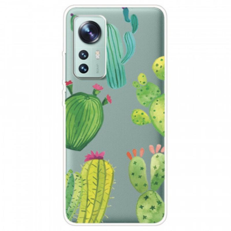 Capa Para Xiaomi 12 / 12X Cactos Aquarela