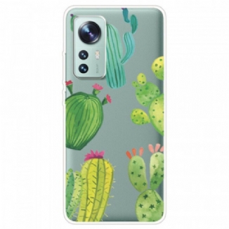 Capa Para Xiaomi 12 / 12X Cactos Aquarela