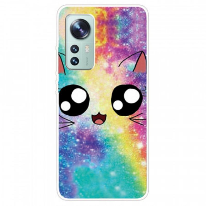 Capa Para Xiaomi 12 / 12X Desenho De Gato De Silicone