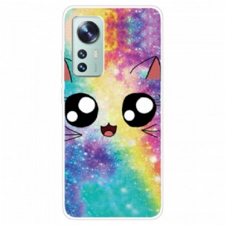 Capa Para Xiaomi 12 / 12X Desenho De Gato De Silicone