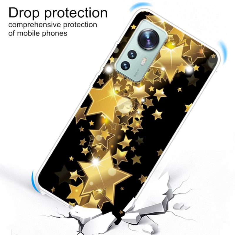 Capa Para Xiaomi 12 / 12X Estrelas De Silicone