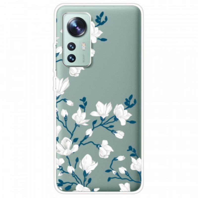 Capa Para Xiaomi 12 / 12X Flores Brancas