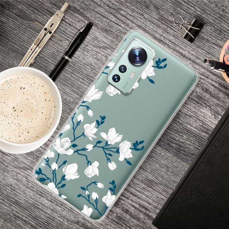 Capa Para Xiaomi 12 / 12X Flores Brancas