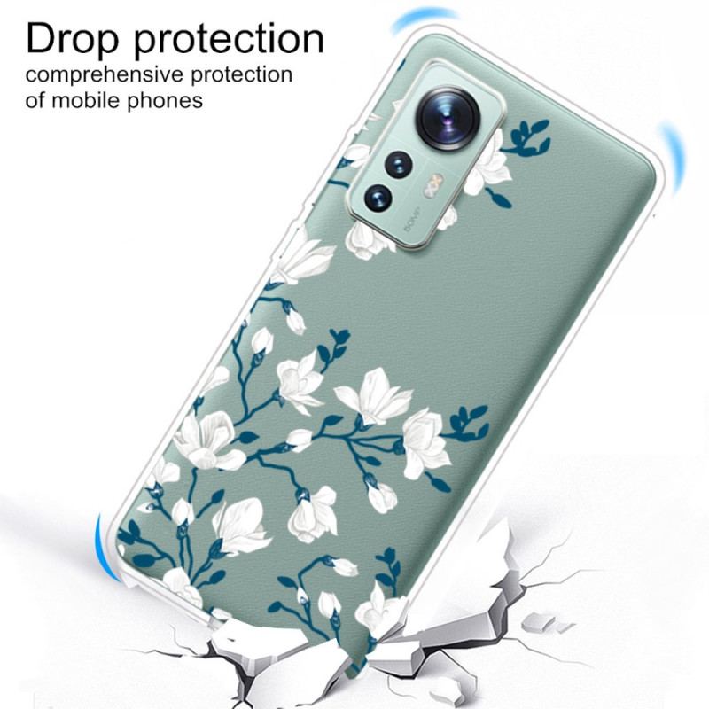 Capa Para Xiaomi 12 / 12X Flores Brancas