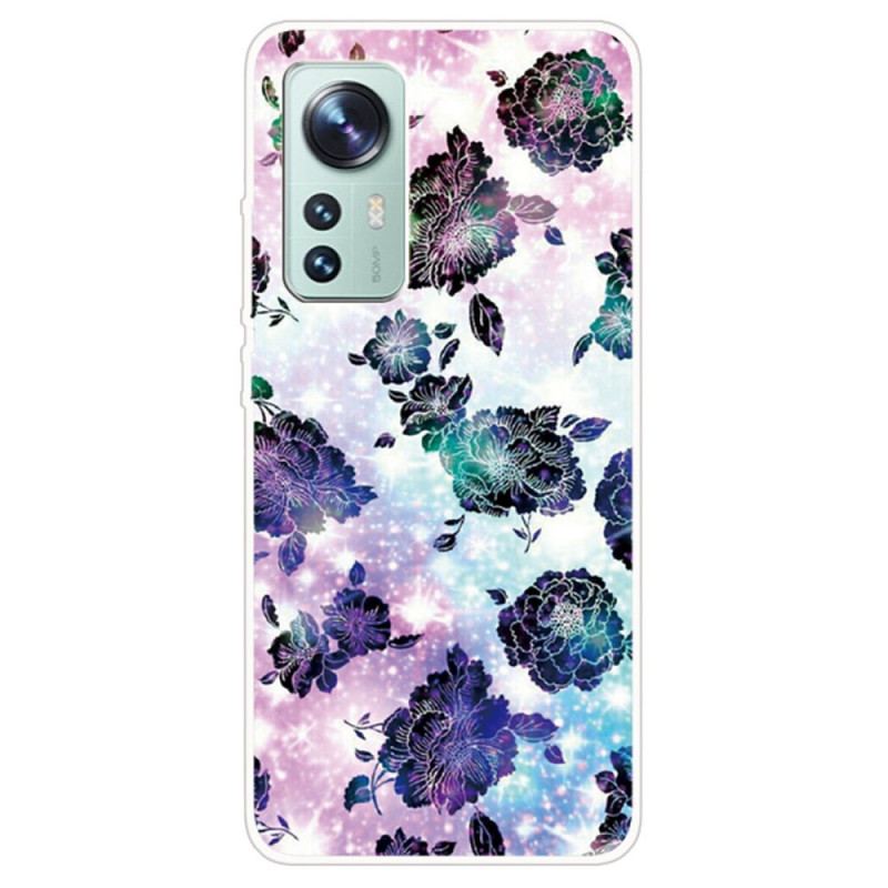 Capa Para Xiaomi 12 / 12X Flores De Silicone