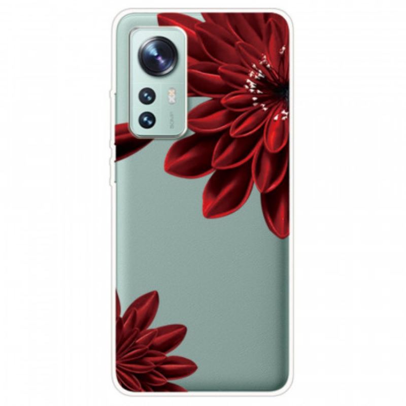 Capa Para Xiaomi 12 / 12X Flores Vermelhas