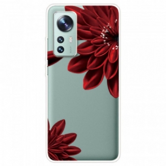 Capa Para Xiaomi 12 / 12X Flores Vermelhas