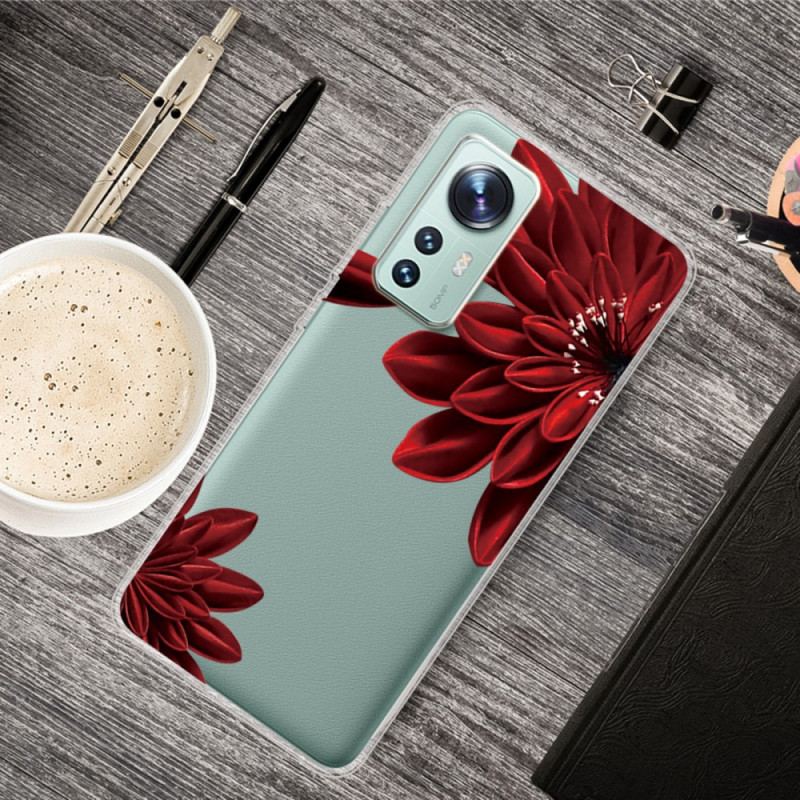 Capa Para Xiaomi 12 / 12X Flores Vermelhas