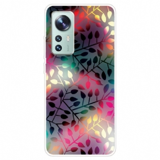 Capa Para Xiaomi 12 / 12X Folhas De Silicone