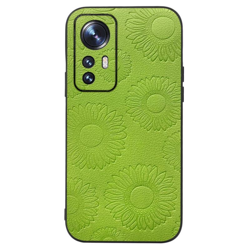 Capa Para Xiaomi 12 / 12X Girassóis De Couro Sintético