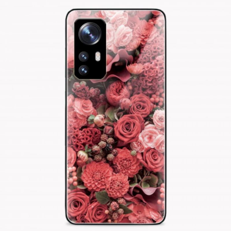 Capa Para Xiaomi 12 / 12X Rose Flowers Vidro Temperado