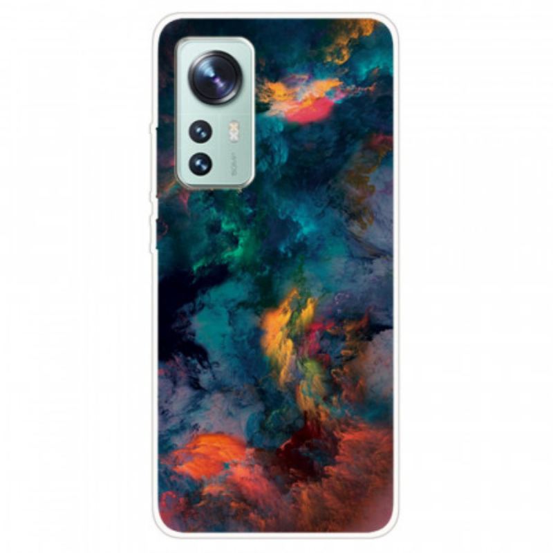 Capa Para Xiaomi 12 / 12X Silicone Nuvem Colorida