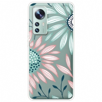 Capa Para Xiaomi 12 / 12X Uma Flor Transparente