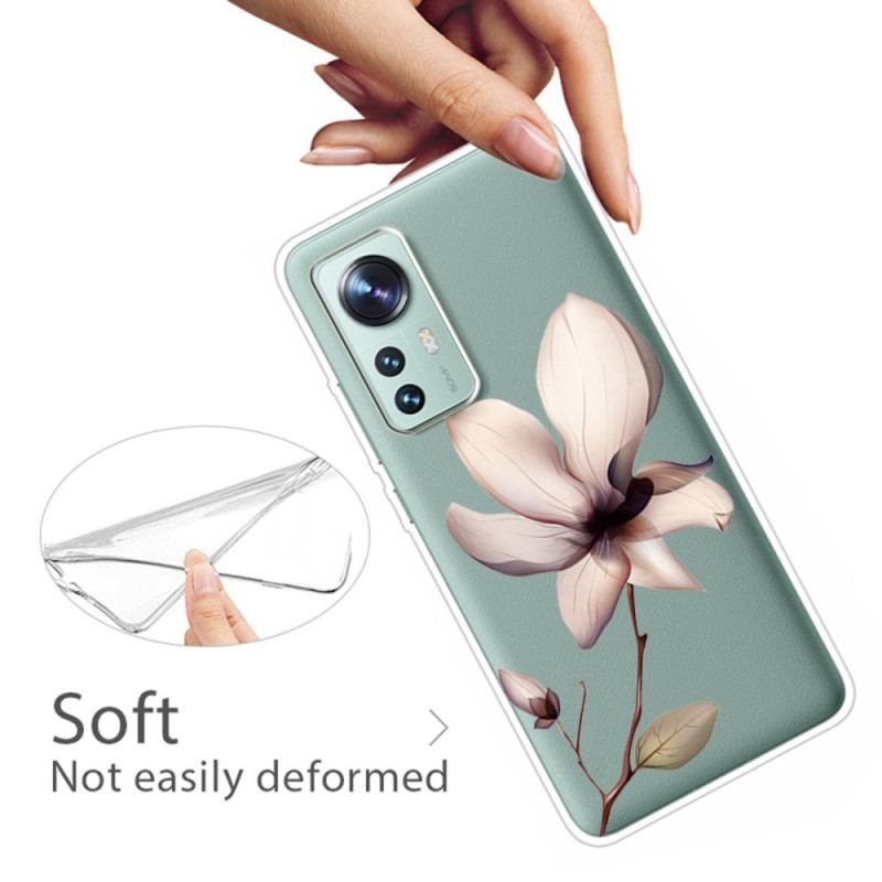 Capa Para Xiaomi 12 / 12X Uma Flor Transparente