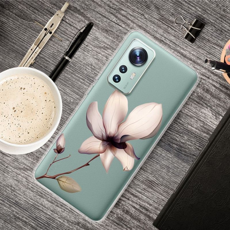 Capa Para Xiaomi 12 / 12X Uma Flor Transparente