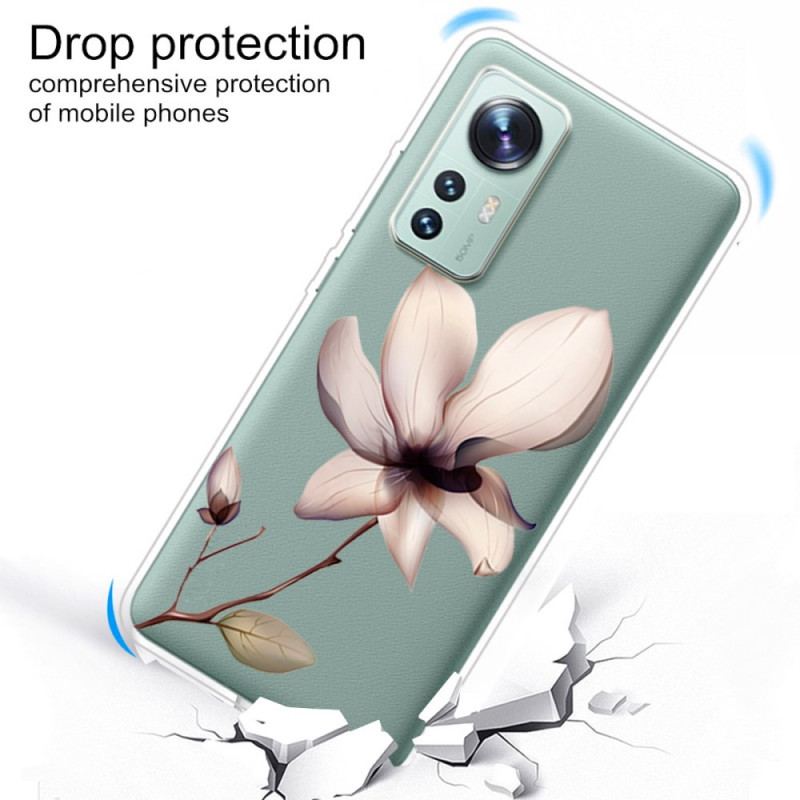 Capa Para Xiaomi 12 / 12X Uma Flor Transparente