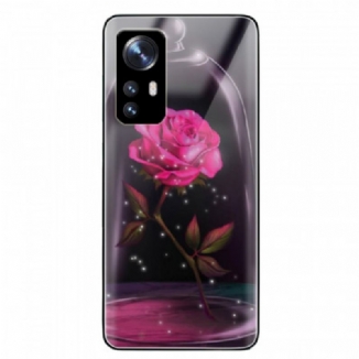 Capa Para Xiaomi 12 / 12X Vidro Temperado Rosa Mágico