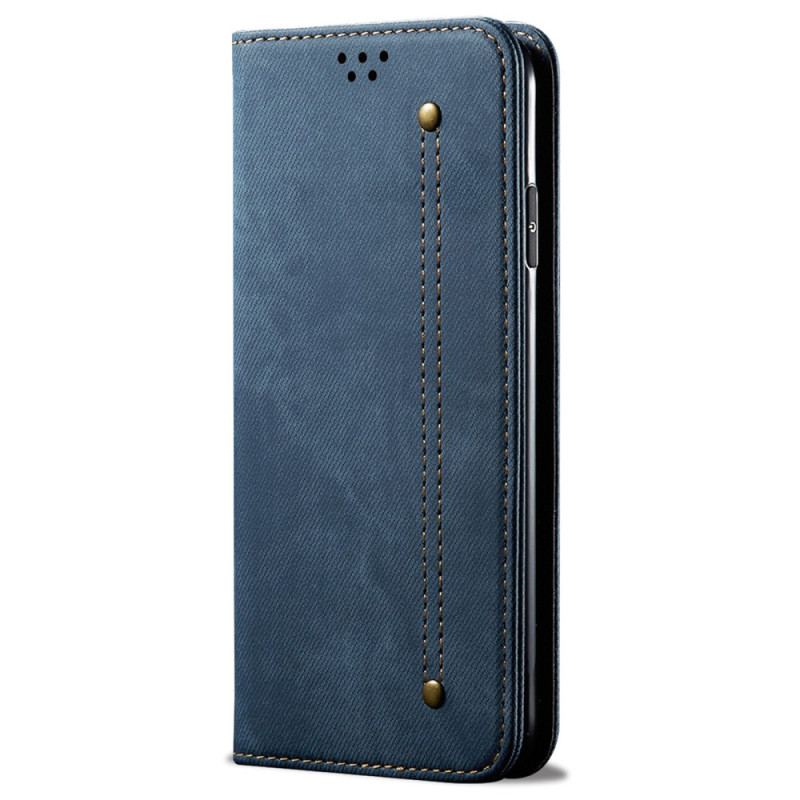 Capa De Celular Para Honor 90 Pro Flip Tecido Jeans