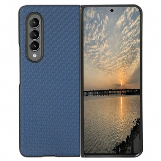 Capa De Celular Para Samsung Galaxy Z Fold 3 5G Cor De Fibra De Carbono