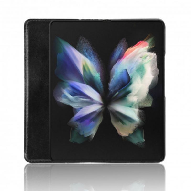 Capa De Celular Para Samsung Galaxy Z Fold 3 5G Flip Efeito Couro Estilizado