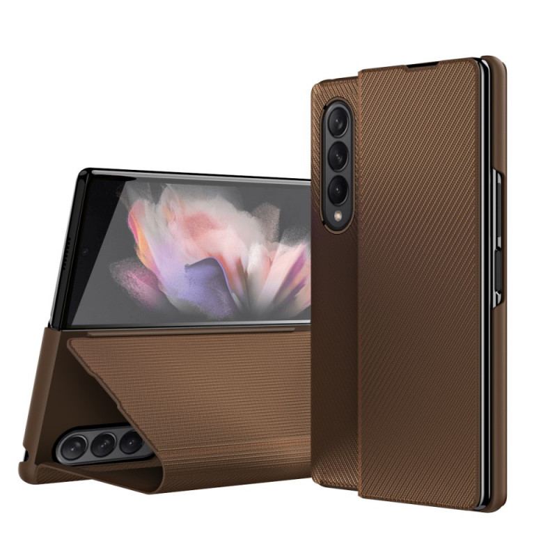 Capa De Celular Para Samsung Galaxy Z Fold 3 5G Flip Elegante Fibra De Carbono