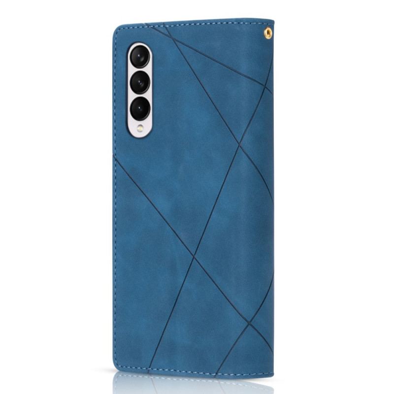 Capa De Couro Para Samsung Galaxy Z Fold 3 5G Com Porta-moedas