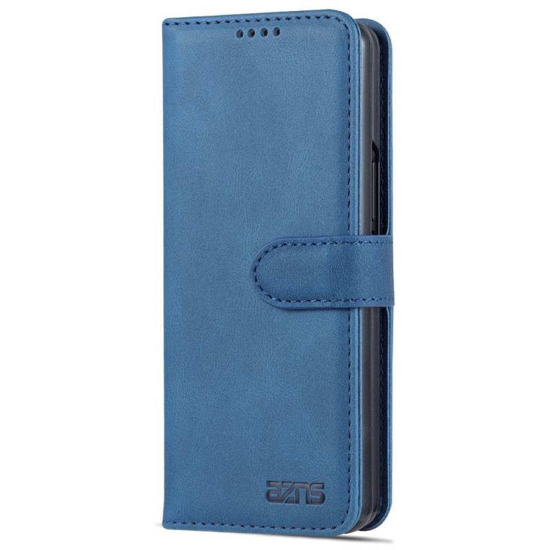 Capa De Couro Para Samsung Galaxy Z Fold 3 5G Estilo De Couro Azns