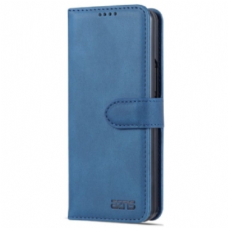 Capa De Couro Para Samsung Galaxy Z Fold 3 5G Estilo De Couro Azns