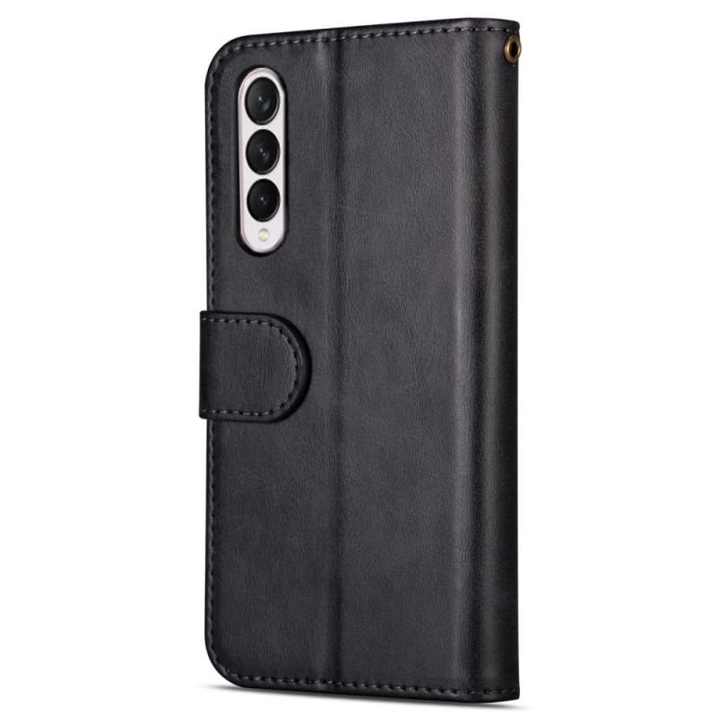 Capa Flip Para Samsung Galaxy Z Fold 3 5G Bolsa Com Cordão